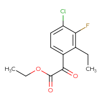 Chemical structure of ethyl 2-(4-chloro-2-ethyl-3-fluorophenyl)-2-oxoacetate - CSSB21103685588