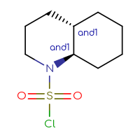 Chemical structure of rac-(4aR,8aS)-decahydroquinoline-1-sulfonyl chloride - CSSB02130790606