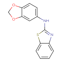 Chemical structure of N-(2H-1,3-benzodioxol-5-yl)-1,3-benzothiazol-2-amine - CSSB00020652169