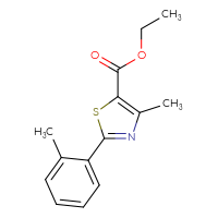 Chemical structure of ethyl 4-methyl-2-(2-methylphenyl)-1,3-thiazole-5-carboxylate - CSSB00000593067