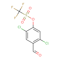 Chemical structure of 2,5-dichloro-4-formylphenyl trifluoromethanesulfonate - CSSB00161150897