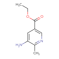 Chemical structure of ethyl 5-amino-6-methylpyridine-3-carboxylate - CSSB00000694605