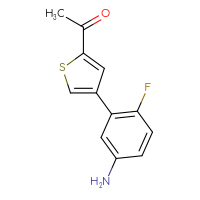 Chemical structure of 1-[4-(5-amino-2-fluorophenyl)thiophen-2-yl]ethan-1-one - CSSB06591924439