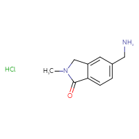 Chemical structure of 5-(aminomethyl)-2-methyl-2,3-dihydro-1H-isoindol-1-one hydrochloride - CSSB00159312400