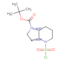 Chemical structure of rac-tert-butyl (3aR,7aR)-4-(chlorosulfonyl)-octahydro-1H-pyrrolo[3,2-b]pyridine-1-carboxylate - CSSB02126962142