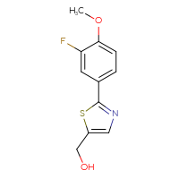 Chemical structure of [2-(3-fluoro-4-methoxyphenyl)-1,3-thiazol-5-yl]methanol - CSSB00005984672