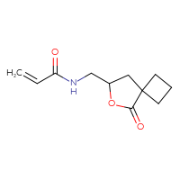 Chemical structure of N-({5-oxo-6-oxaspiro[3.4]octan-7-yl}methyl)prop-2-enamide - CSSB21332082712
