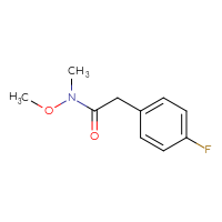 Chemical structure of 2-(4-fluorophenyl)-N-methoxy-N-methylacetamide - CSSB00000174249