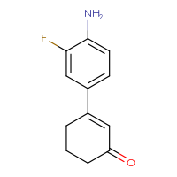 Chemical structure of 3-(4-amino-3-fluorophenyl)cyclohex-2-en-1-one - CSSB00021628633