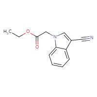 Chemical structure of ethyl 2-(3-cyano-1H-indol-1-yl)acetate - CSSB00132354905