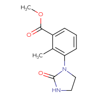 Chemical structure of methyl 2-methyl-3-(2-oxoimidazolidin-1-yl)benzoate - CSSB01664174703