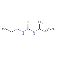 Chemical structure of 3-(but-3-en-2-yl)-1-propylthiourea - CSSB00016221079