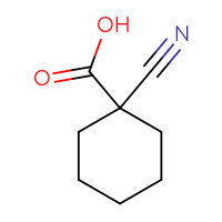 Chemical structure of 1-cyanocyclohexane-1-carboxylic acid - CSSB00000745063