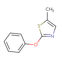 Chemical structure of 5-methyl-2-phenoxy-1,3-thiazole - CSSB00030725969