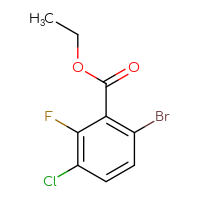 Chemical structure of ethyl 6-bromo-3-chloro-2-fluorobenzoate - CSSB00011099661