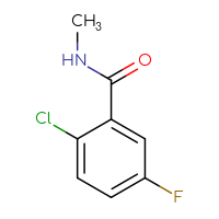 Chemical structure of 2-chloro-5-fluoro-N-methylbenzamide - CSSB00015227044