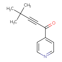 Chemical structure of 4,4-dimethyl-1-(pyridin-4-yl)pent-2-yn-1-one - CSSB02495839320