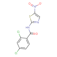 Chemical structure of 2,4-dichloro-N-(5-nitro-1,3-thiazol-2-yl)benzamide - CSSB00102423127
