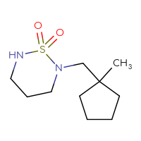 Chemical structure of 2-[(1-methylcyclopentyl)methyl]-1λ⁶,2,6-thiadiazinane-1,1-dione - CSMB00157858565