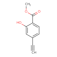 Chemical structure of methyl 4-ethynyl-2-hydroxybenzoate - CSSB00010660034