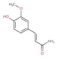 Chemical structure of (2E)-3-(4-hydroxy-3-methoxyphenyl)prop-2-enamide - CSSB00016259473