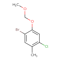 Chemical structure of 1-bromo-4-chloro-2-(methoxymethoxy)-5-methylbenzene - CSSB14997484480