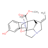 Chemical structure of methyl (1S,9S,14E,15S,16R,19S)-14-ethylidene-6-hydroxy-2-methyl-18-oxa-2,12-diazahexacyclo[13.3.2.0¹,⁹.0³,⁸.0⁹,¹⁶.0¹²,¹⁹]icosa-3,5,7-triene-16-carboxylate - CSSB06595021107