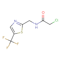 Chemical structure of 2-chloro-N-{[5-(trifluoromethyl)-1,3-thiazol-2-yl]methyl}acetamide - CSSB06762327500