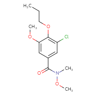 Chemical structure of 3-chloro-N,5-dimethoxy-N-methyl-4-propoxybenzamide - CSSB00104112558