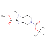 Chemical structure of 5-tert-butyl 2-methyl 1-methyl-1H,4H,5H,6H,7H-imidazo[4,5-c]pyridine-2,5-dicarboxylate - CSSB00038824461