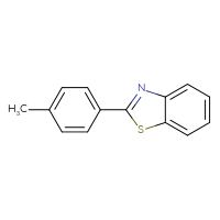 Chemical structure of 2-(4-methylphenyl)-1,3-benzothiazole - CSSB00000007040