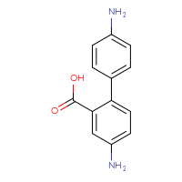 Chemical structure of 4,4'-diamino-[1,1'-biphenyl]-2-carboxylic acid - CSSB21253042917
