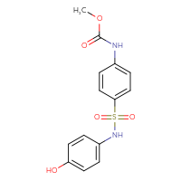 Chemical structure of methyl N-{4-[(4-hydroxyphenyl)sulfamoyl]phenyl}carbamate - CSSB00026725770