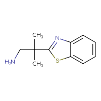 Chemical structure of 2-(1,3-benzothiazol-2-yl)-2-methylpropan-1-amine - CSSB00012350350