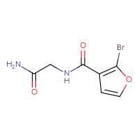 Chemical structure of 2-[(2-bromofuran-3-yl)formamido]acetamide - CSSB00014122561
