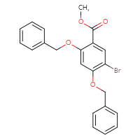 Chemical structure of methyl 2,4-bis(benzyloxy)-5-bromobenzoate - CSSB21323099262