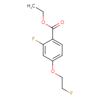 Chemical structure of ethyl 2-fluoro-4-(2-fluoroethoxy)benzoate - CSSB03198765022