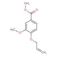 Chemical structure of methyl 3-methoxy-4-(prop-2-en-1-yloxy)benzoate - CSSB00000006507