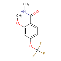 Chemical structure of 2-methoxy-N-methyl-4-(trifluoromethoxy)benzamide - CSSB06856227274