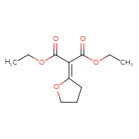 Chemical structure of 1,3-diethyl 2-(oxolan-2-ylidene)propanedioate - CSSB00037794471