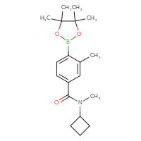 Chemical structure of N-cyclobutyl-N,3-dimethyl-4-(4,4,5,5-tetramethyl-1,3,2-dioxaborolan-2-yl)benzamide - CSSB02526777693
