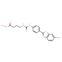 Chemical structure of methyl 4-({[4-(6-methyl-1,3-benzothiazol-2-yl)phenyl]carbamothioyl}amino)butanoate - CSSB21432551571