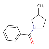 Chemical structure of 1-benzoyl-3-methylpyrrolidine - CSSB00011715335