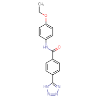 Chemical structure of N-(4-ethoxyphenyl)-4-(1H-1,2,3,4-tetrazol-5-yl)benzamide - CSSB01384026892