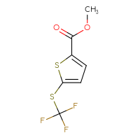 Chemical structure of methyl 5-[(trifluoromethyl)sulfanyl]thiophene-2-carboxylate - CSSB00134709714