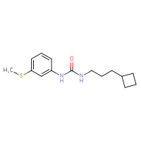 Chemical structure of 3-(3-cyclobutylpropyl)-1-[3-(methylsulfanyl)phenyl]urea - CSSB02016710034