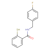 Chemical structure of N-[(4-fluorophenyl)methyl]-2-sulfanylbenzamide - CSSB00000390275