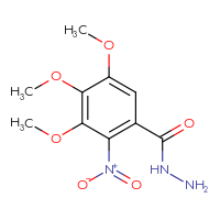 Chemical structure of 3,4,5-trimethoxy-2-nitrobenzohydrazide - CSSB00132494279