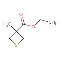 Chemical structure of ethyl 3-methylthietane-3-carboxylate - CSSB03551332380