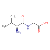 Chemical structure of 2-[(2S)-2-amino-3-methylbutanamido]acetic acid - CSSB00011424036